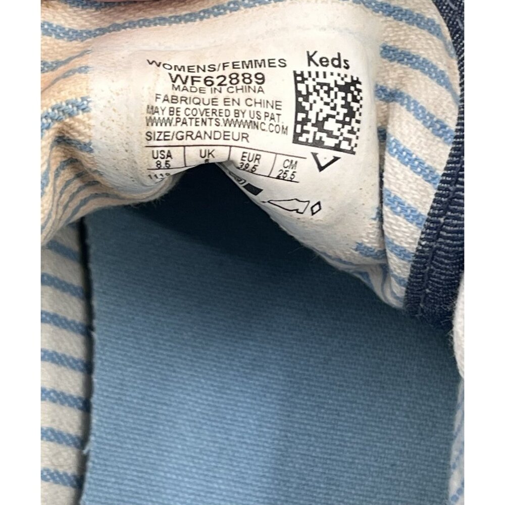 KEDS X DRAPER JAMES Women's Blue Denim Look Lace Up Sneakers 9.5 - Picture 4 of 7